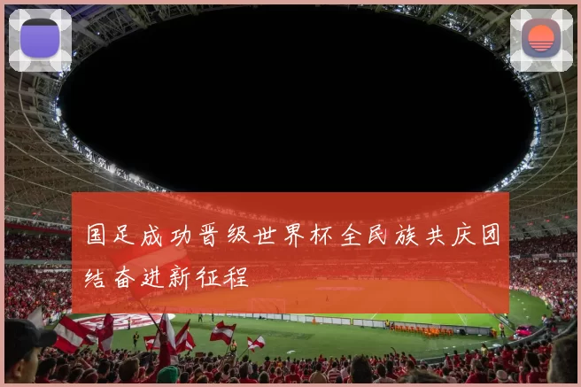 国足成功晋级世界杯全民族共庆团结奋进新征程